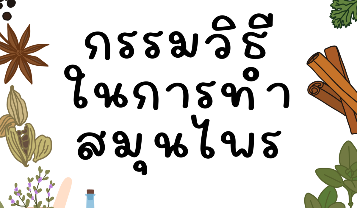 กรรมวิธีการทำสมุนไพร